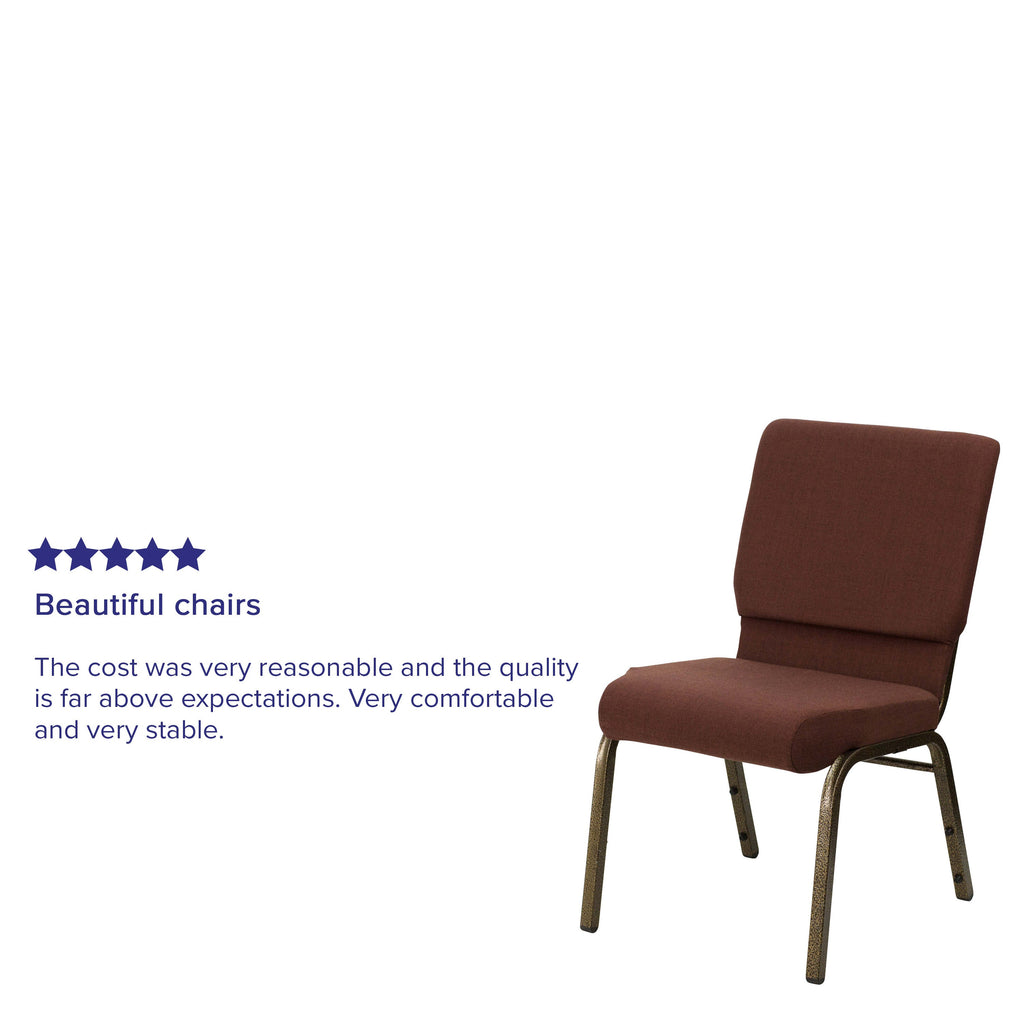 FLASH HERCULES Series Stackable Church Chair 18.5in W