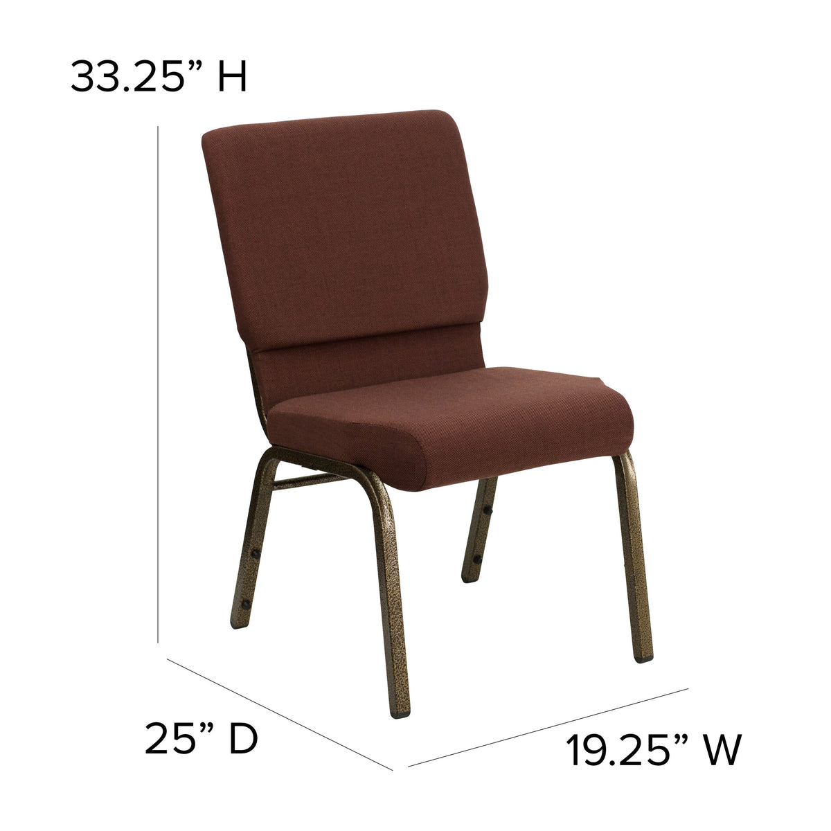 FLASH HERCULES Series Stackable Church Chair 18.5in W