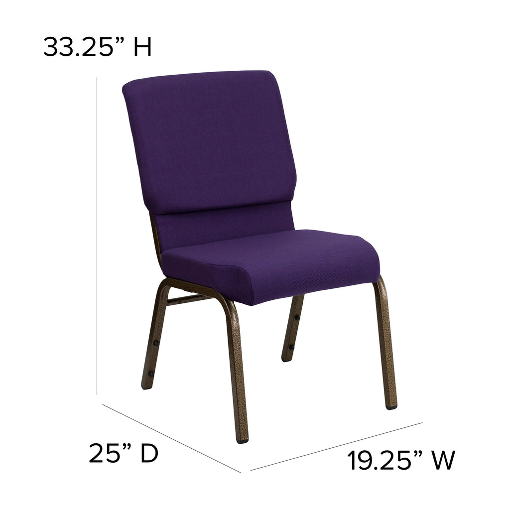 FLASH HERCULES Series Stackable Church Chair 18.5in W