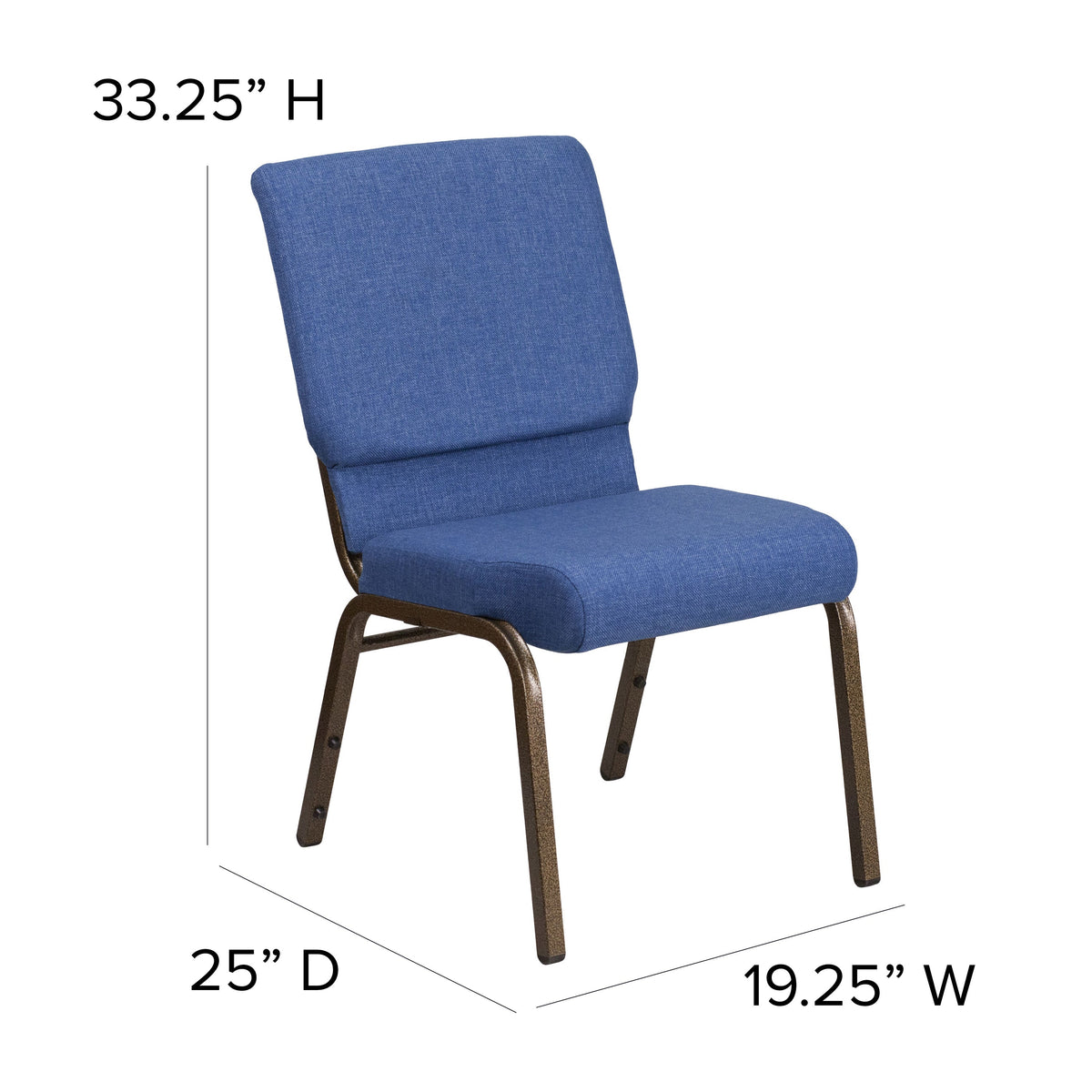 FLASH HERCULES Series Stackable Church Chair 18.5in W