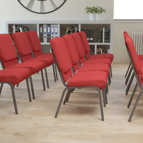 FLASH HERCULES Series Stackable Church Chair 18.5in W