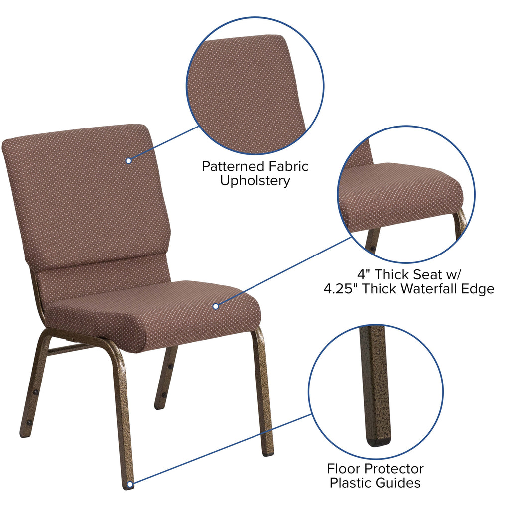 FLASH HERCULES Series Stackable Church Chair 18.5in W