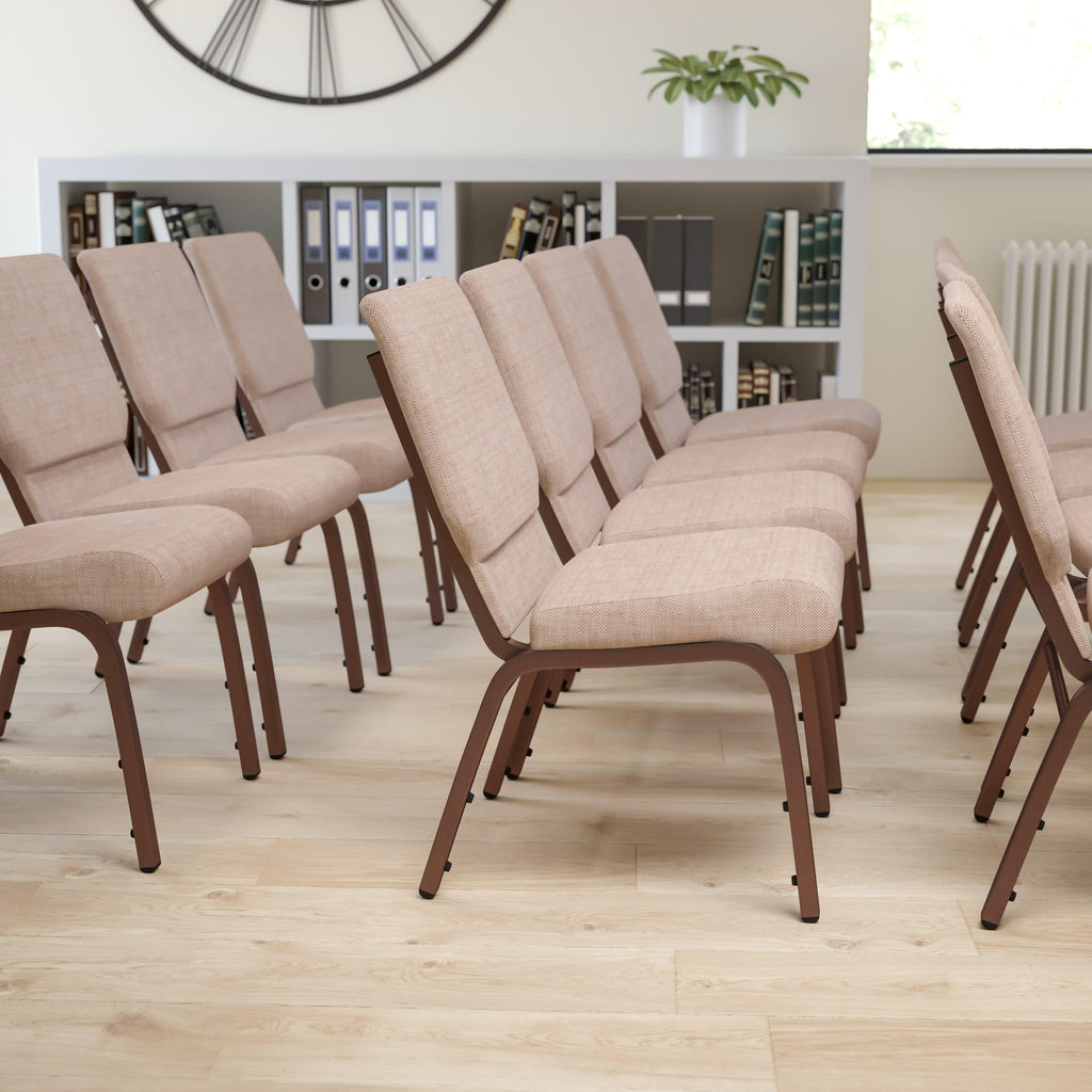 FLASH HERCULES Series Stackable Church Chair 18.5in W