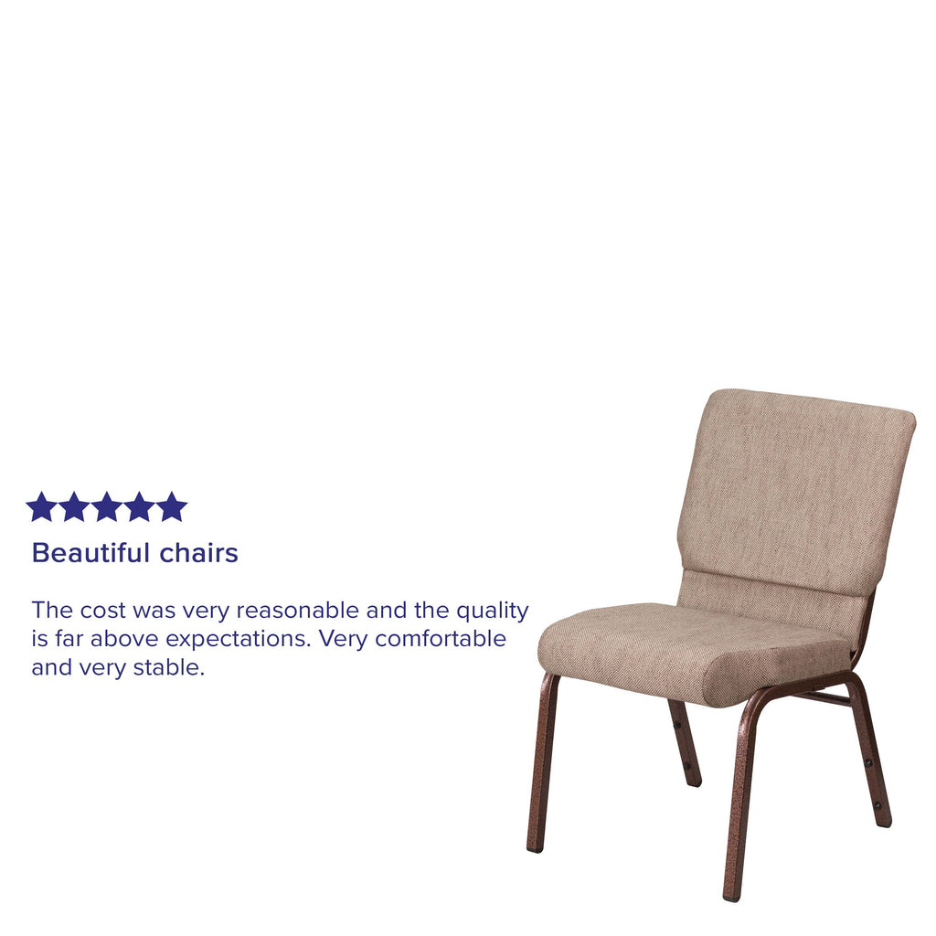FLASH HERCULES Series Stackable Church Chair 18.5in W