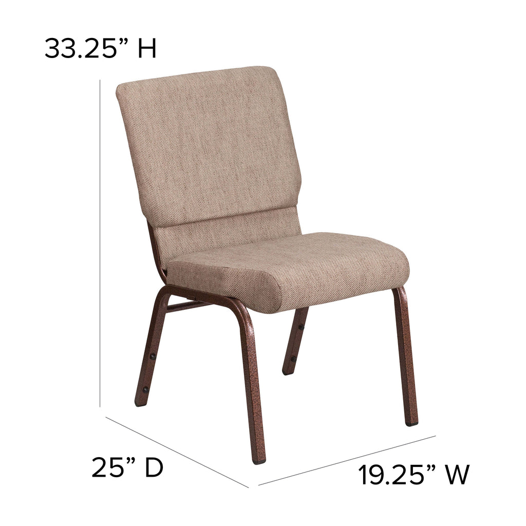 FLASH HERCULES Series Stackable Church Chair 18.5in W