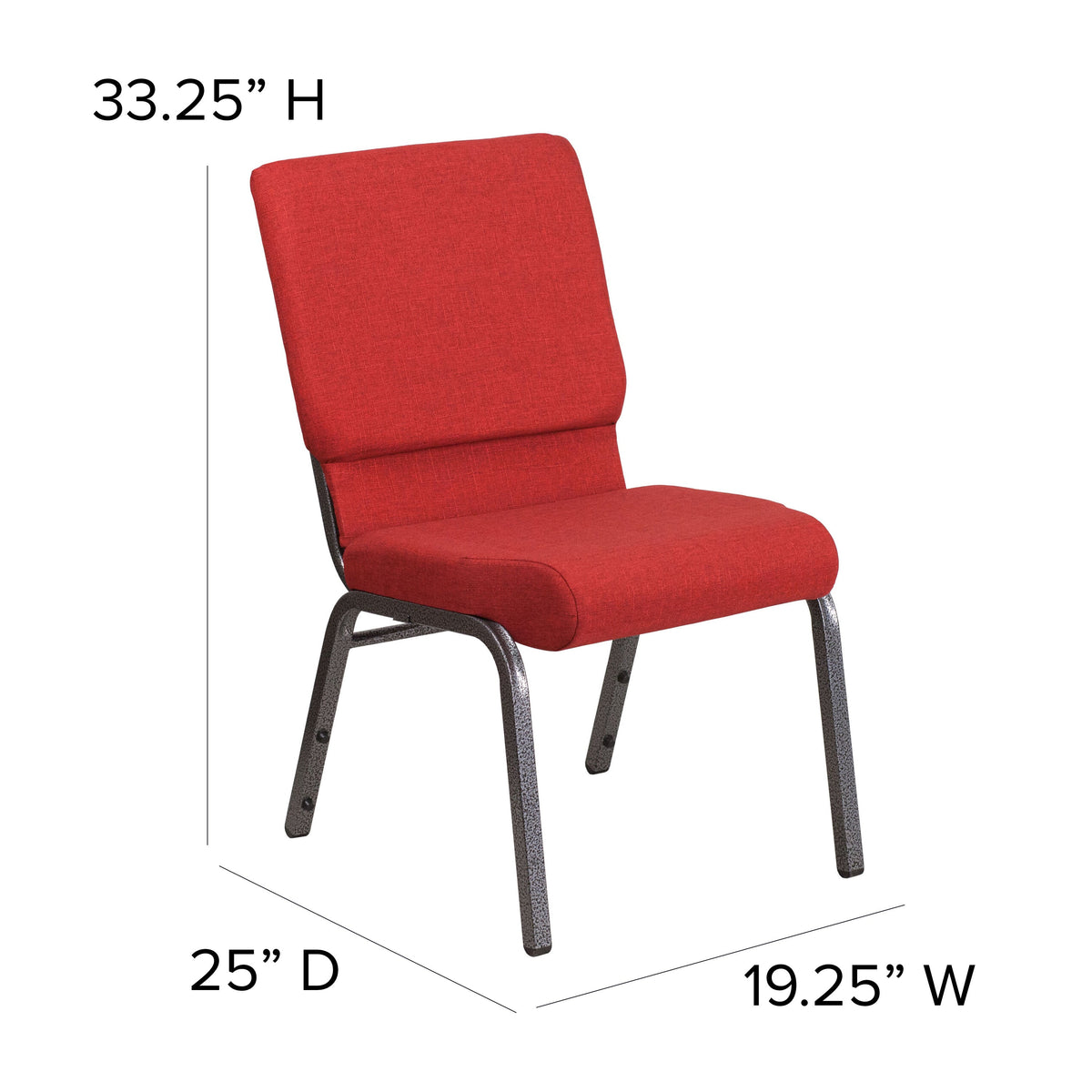 FLASH HERCULES Series Stackable Church Chair 18.5in W
