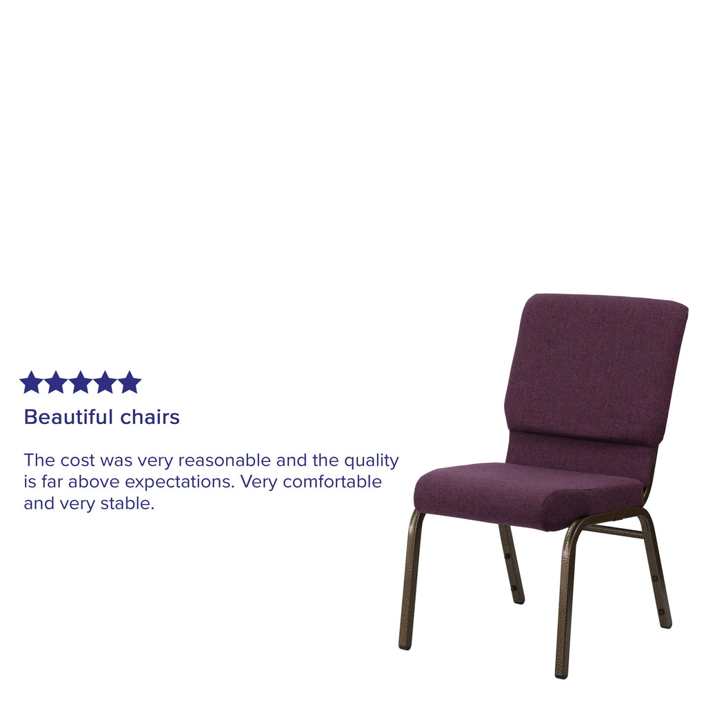 FLASH HERCULES Series Stackable Church Chair 18.5in W