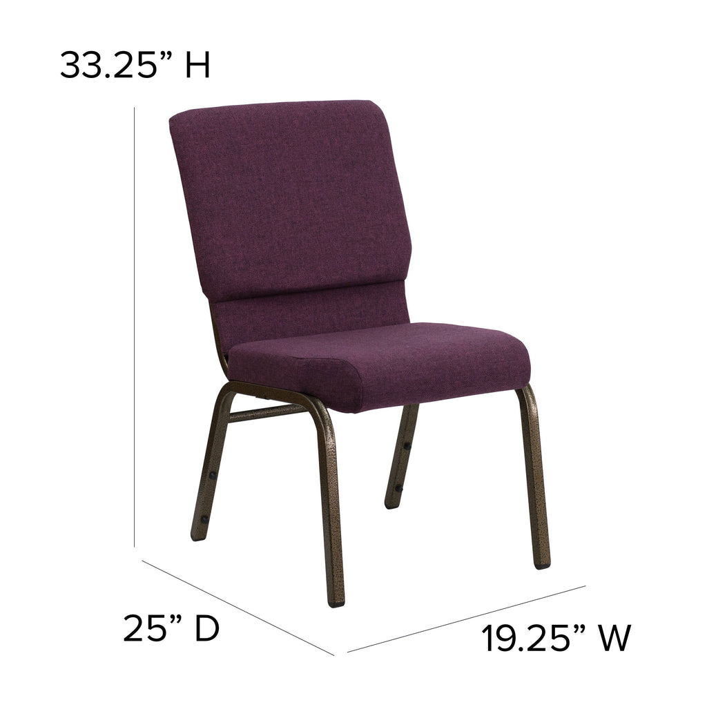 FLASH HERCULES Series Stackable Church Chair 18.5in W