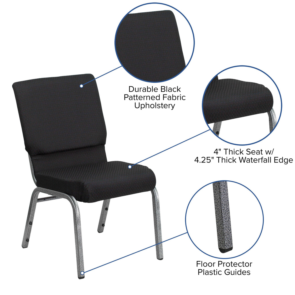 FLASH HERCULES Series Stackable Church Chair 18.5in W