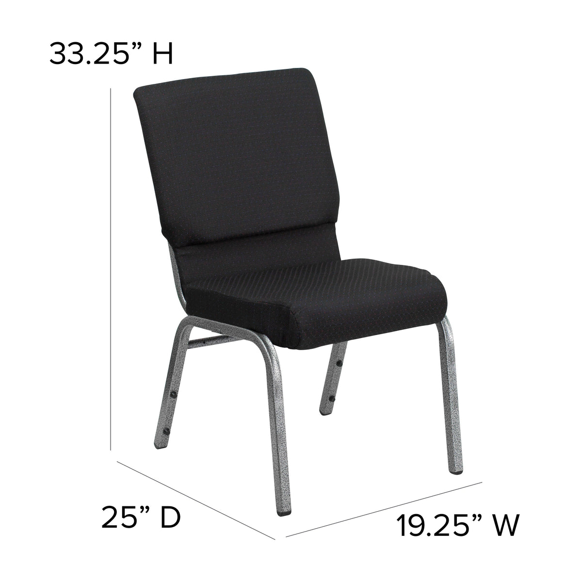 FLASH HERCULES Series Stackable Church Chair 18.5in W