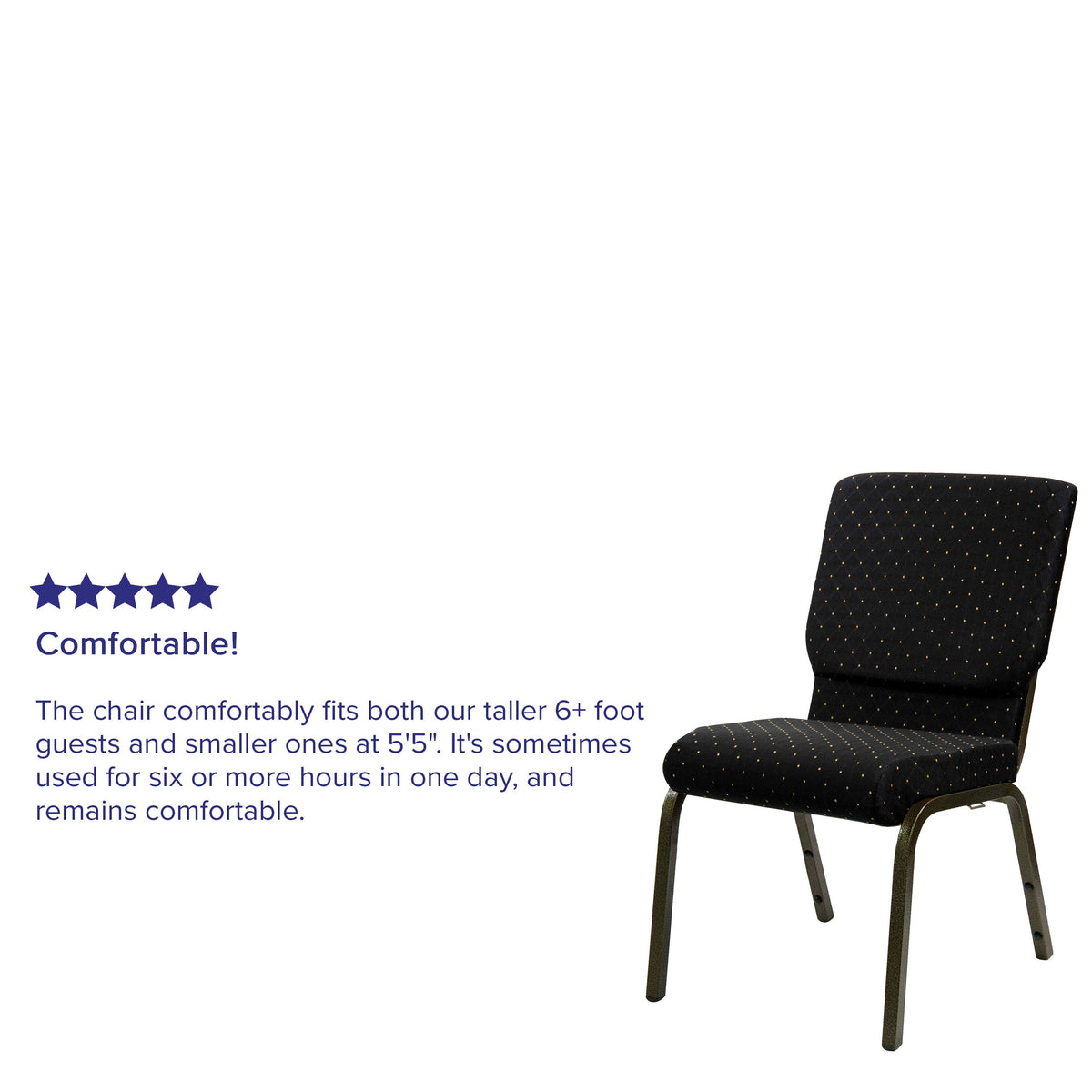 HERCULES Series Stackable Church Chair 18.5in W