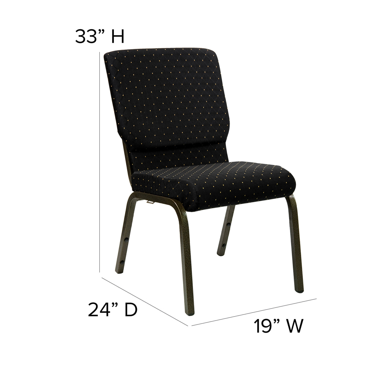 HERCULES Series Stackable Church Chair 18.5in W