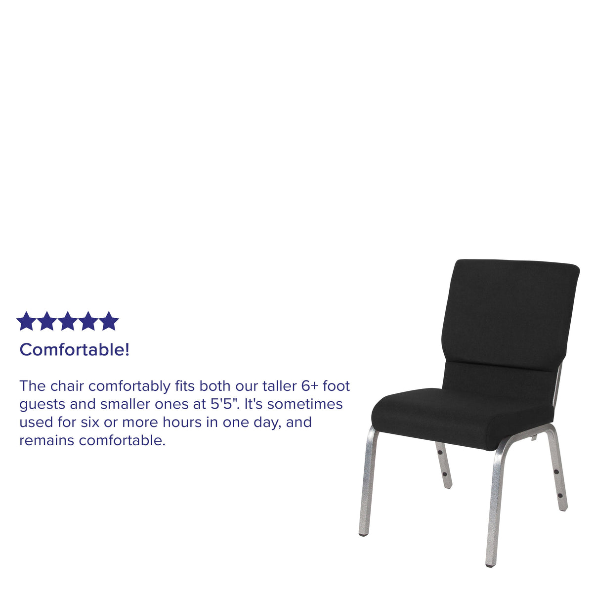 HERCULES Series Stackable Church Chair 18.5in W
