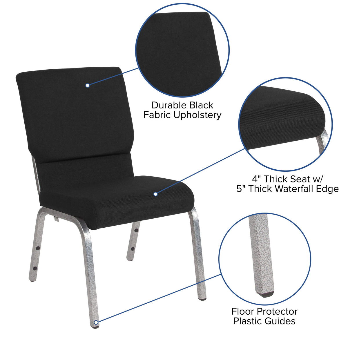 HERCULES Series Stackable Church Chair 18.5in W