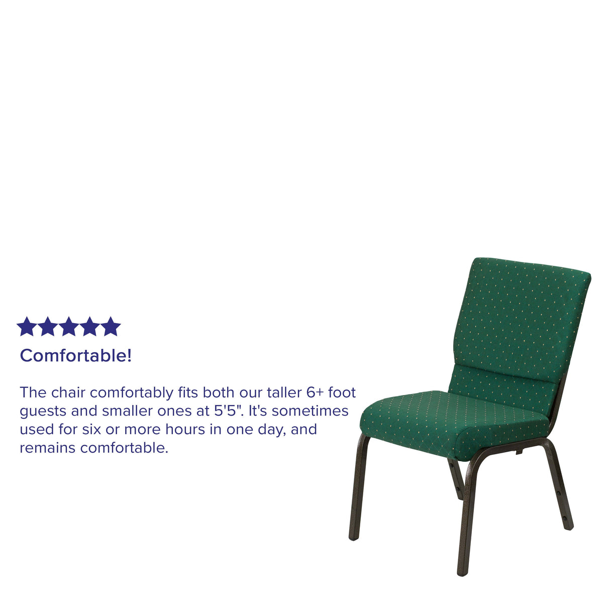 HERCULES Series Stackable Church Chair 18.5in W