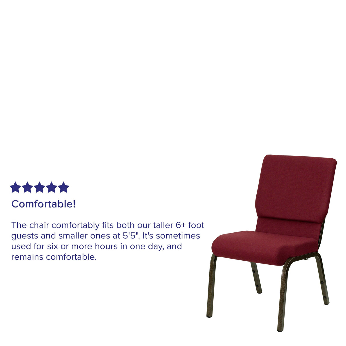 HERCULES Series Stackable Church Chair 18.5in W