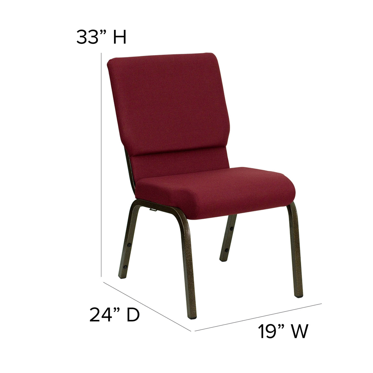 HERCULES Series Stackable Church Chair 18.5in W