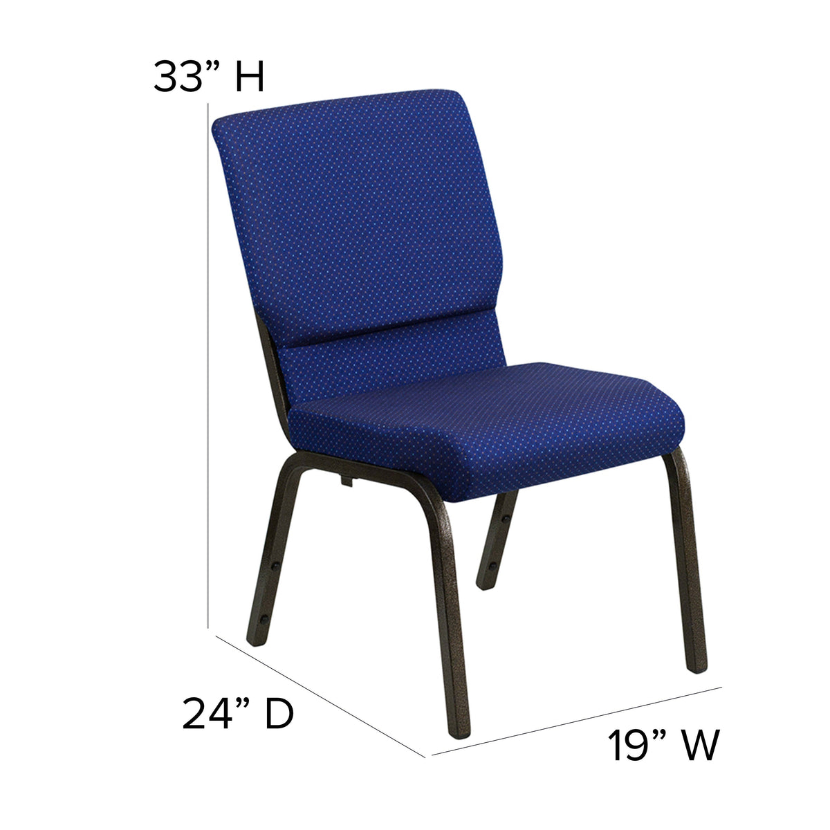 HERCULES Series Stackable Church Chair 18.5in W