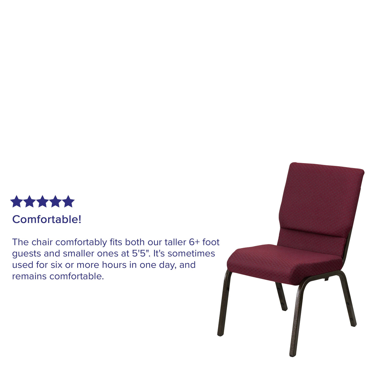 HERCULES Series Stackable Church Chair 18.5in W