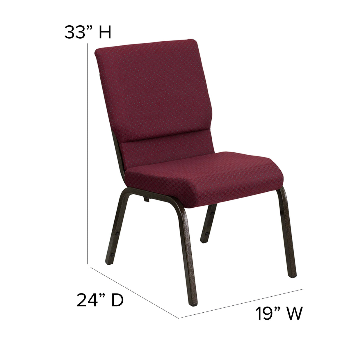 HERCULES Series Stackable Church Chair 18.5in W