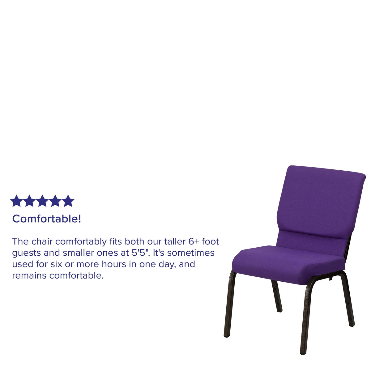 HERCULES Series Stackable Church Chair 18.5in W