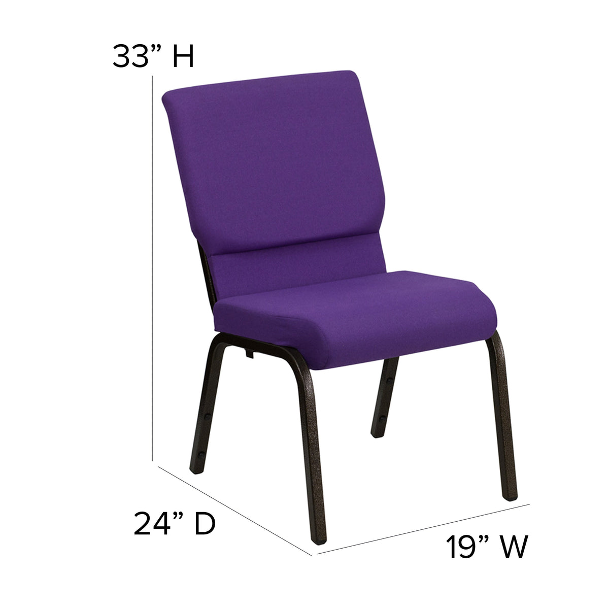 HERCULES Series Stackable Church Chair 18.5in W