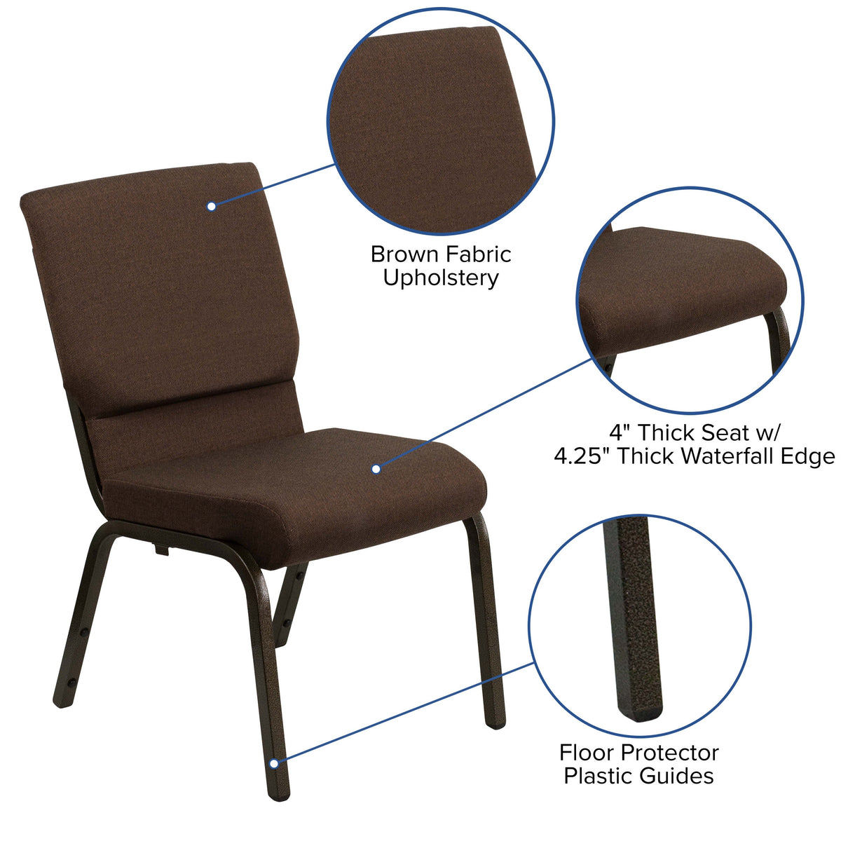 HERCULES Series Stackable Church Chair 18.5in W