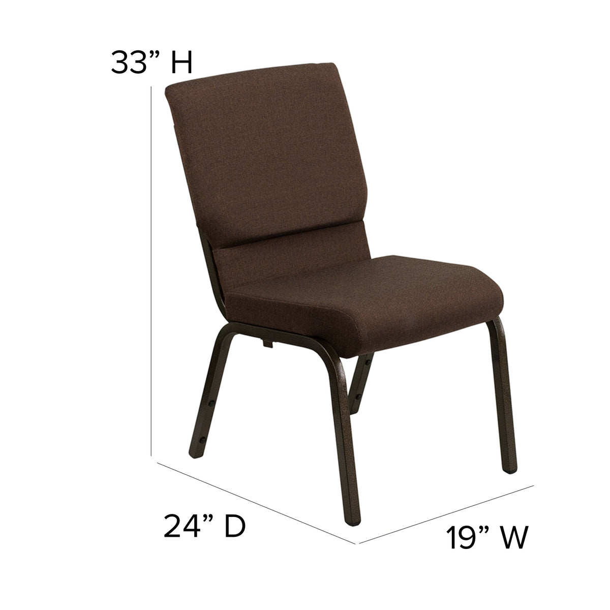 HERCULES Series Stackable Church Chair 18.5in W