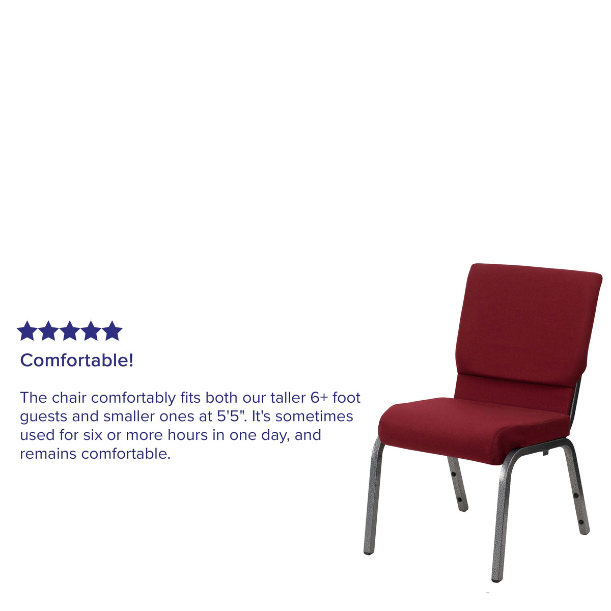 HERCULES Series Stackable Church Chair 18.5in W