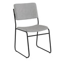 FLASH High Density Stacking Chair with Sled Base 500 lb Gray