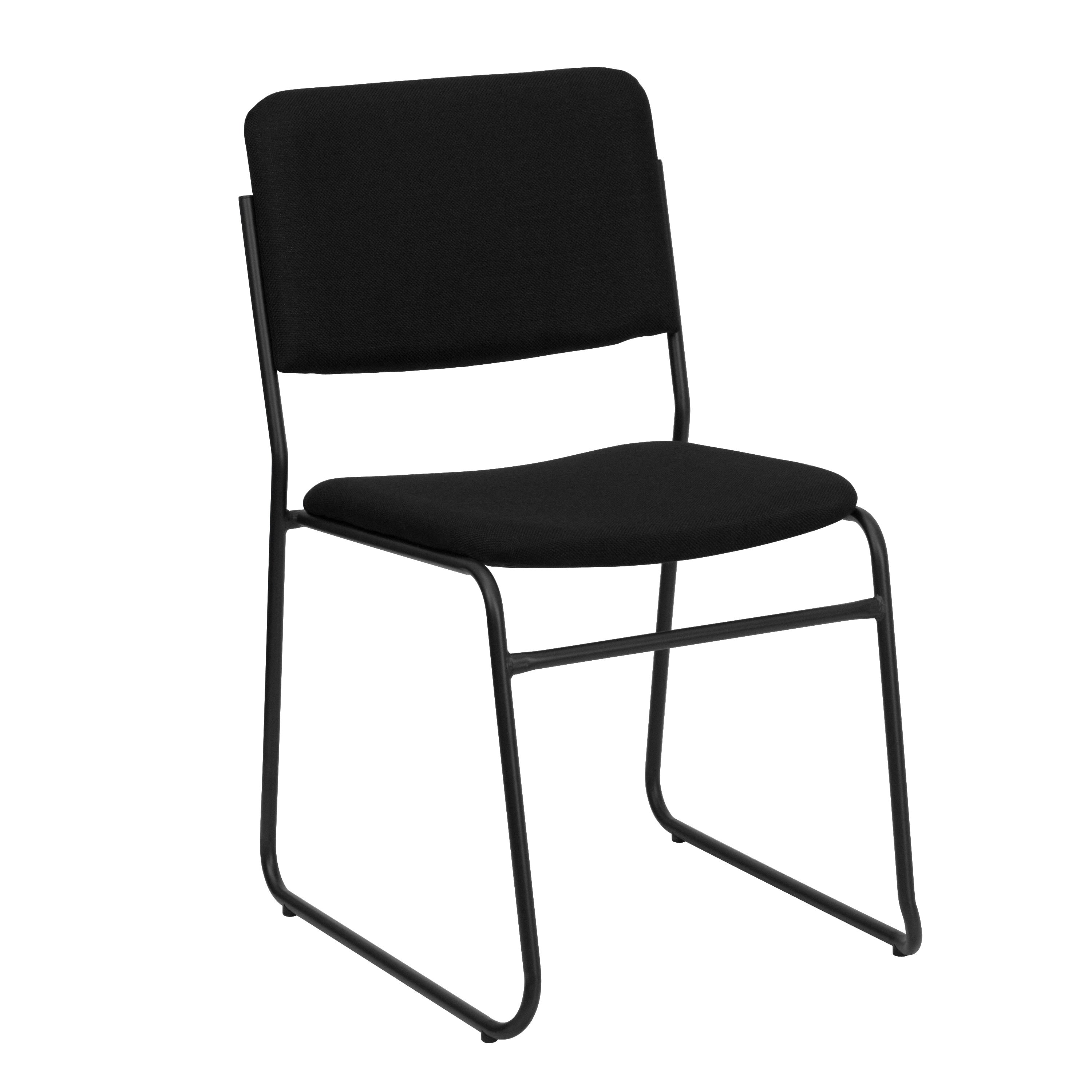 FLASH High Density Stacking Chair with Sled Base 500 lb Gray