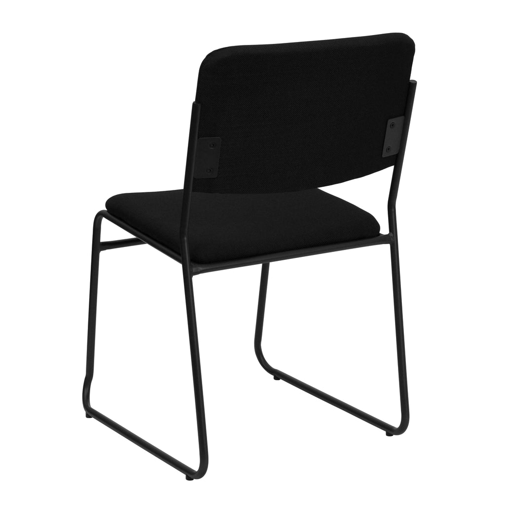 FLASH High Density Stacking Chair with Sled Base 500 lb Gray