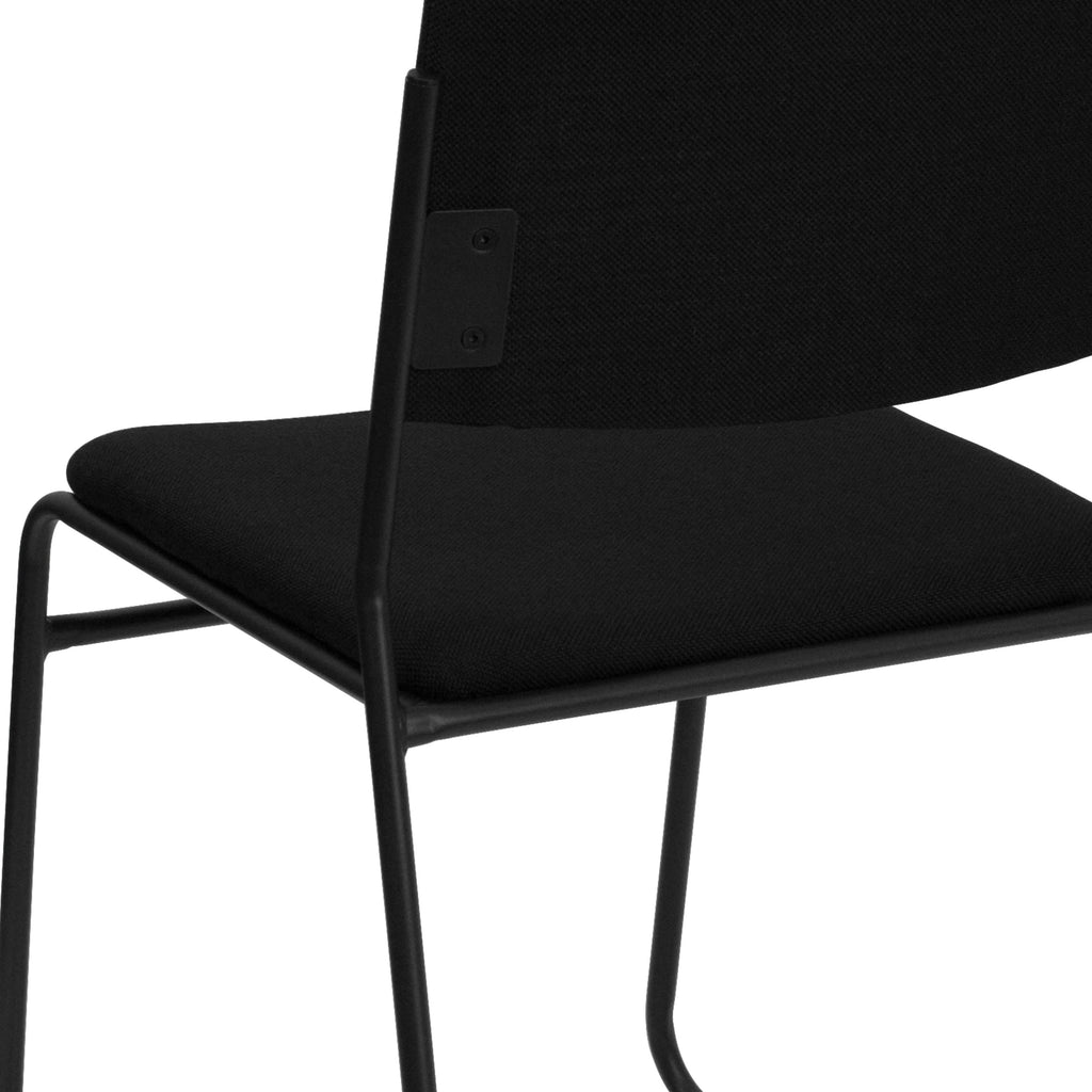 FLASH High Density Stacking Chair with Sled Base 500 lb Gray