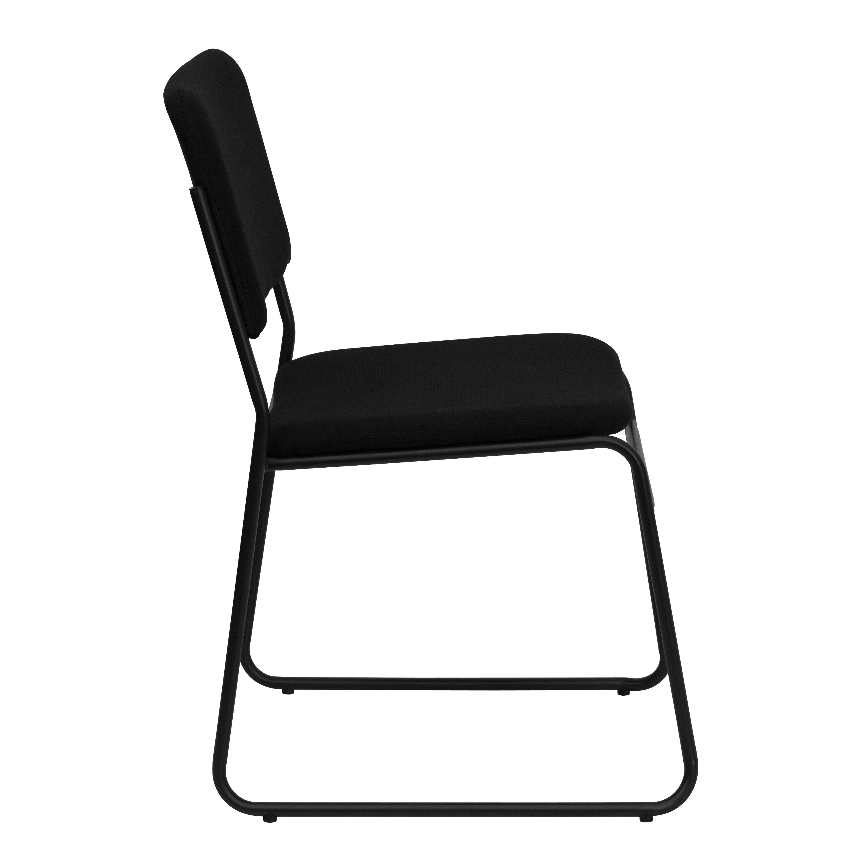 FLASH High Density Stacking Chair with Sled Base 500 lb Gray