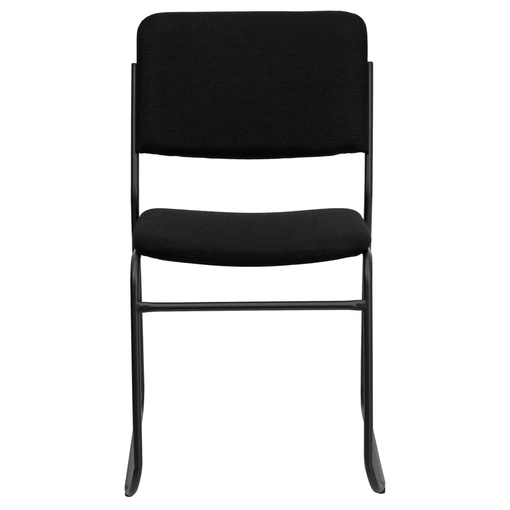 FLASH High Density Stacking Chair with Sled Base 500 lb Gray