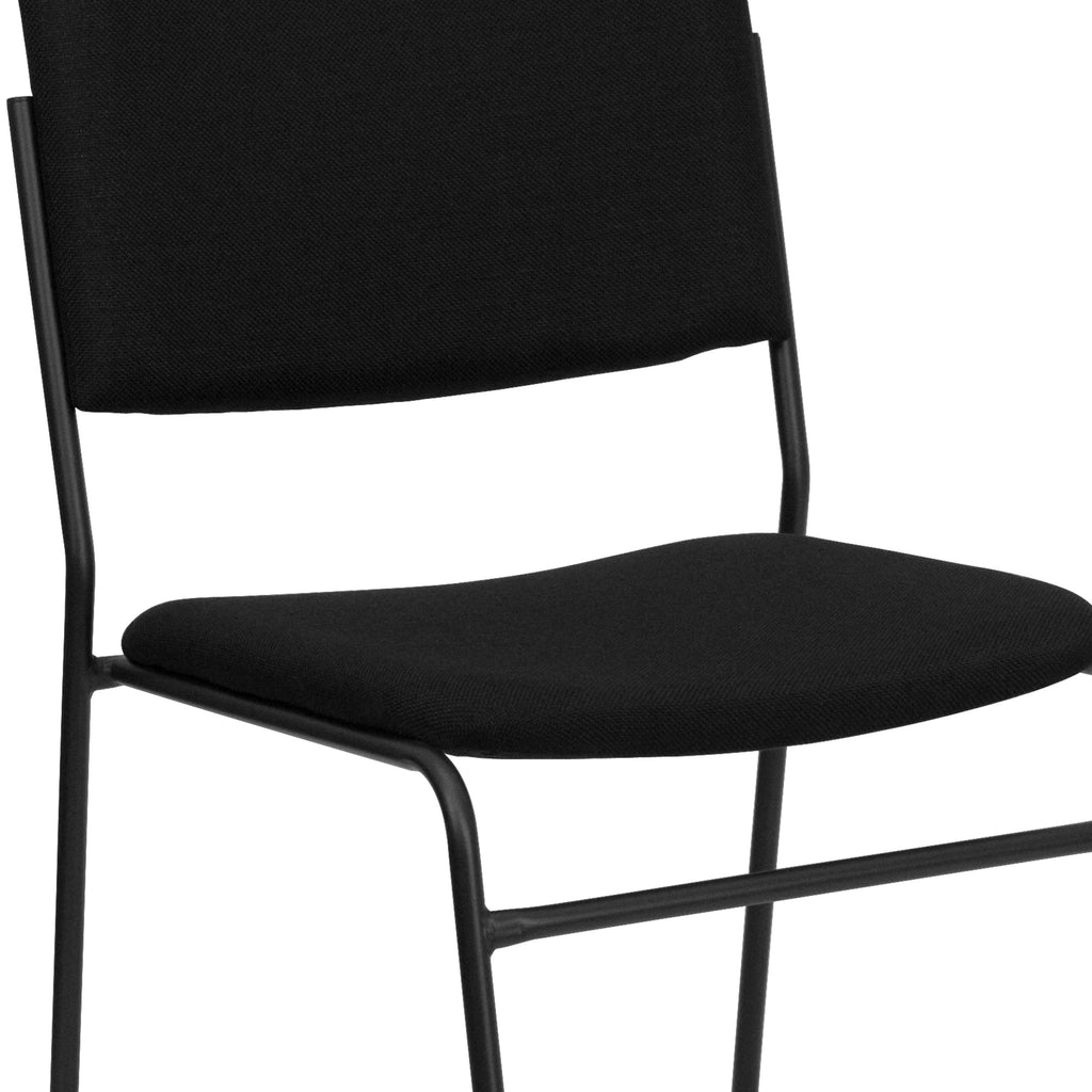 FLASH High Density Stacking Chair with Sled Base 500 lb Gray