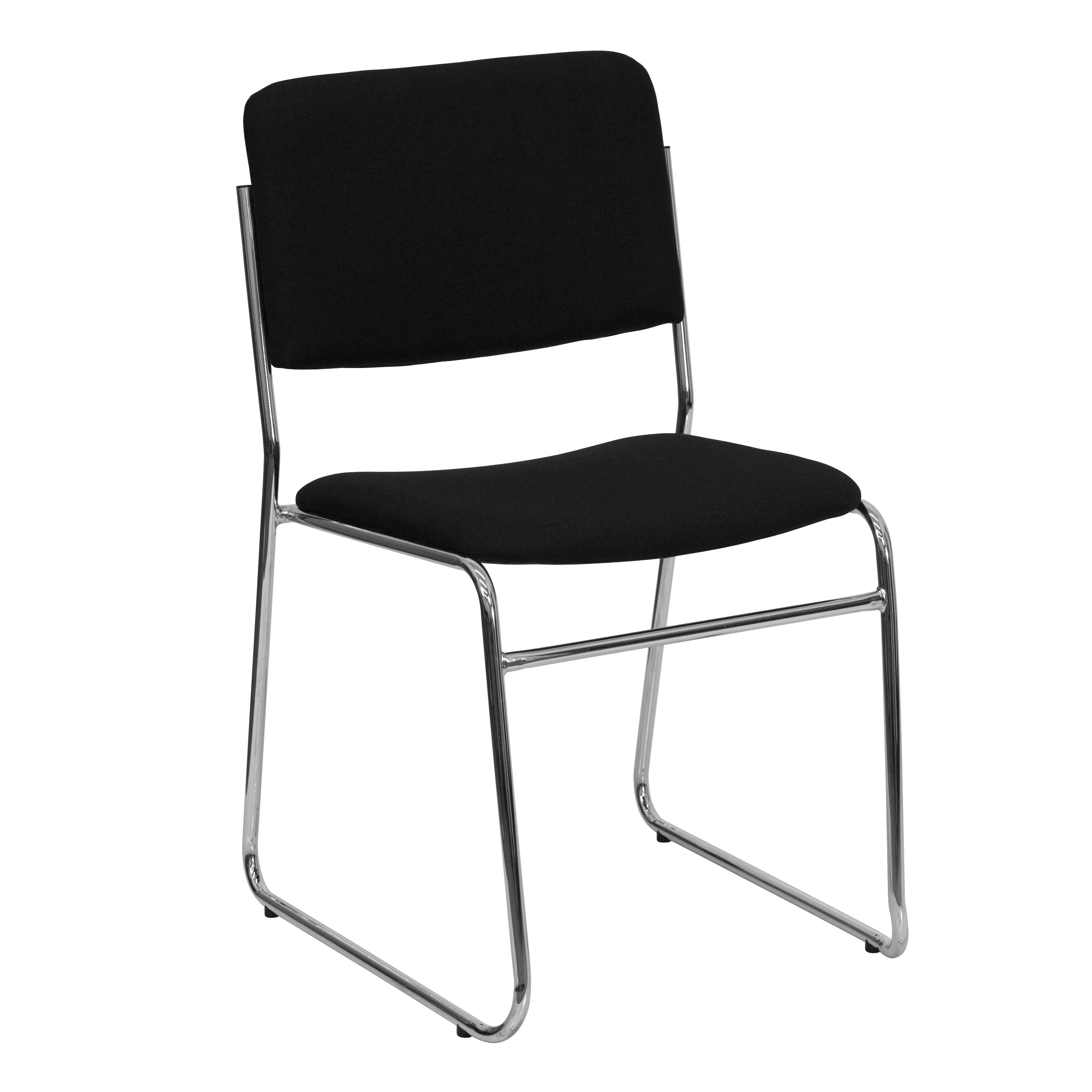 FLASH High Density Stacking Chair with Sled Base 500 lb Gray