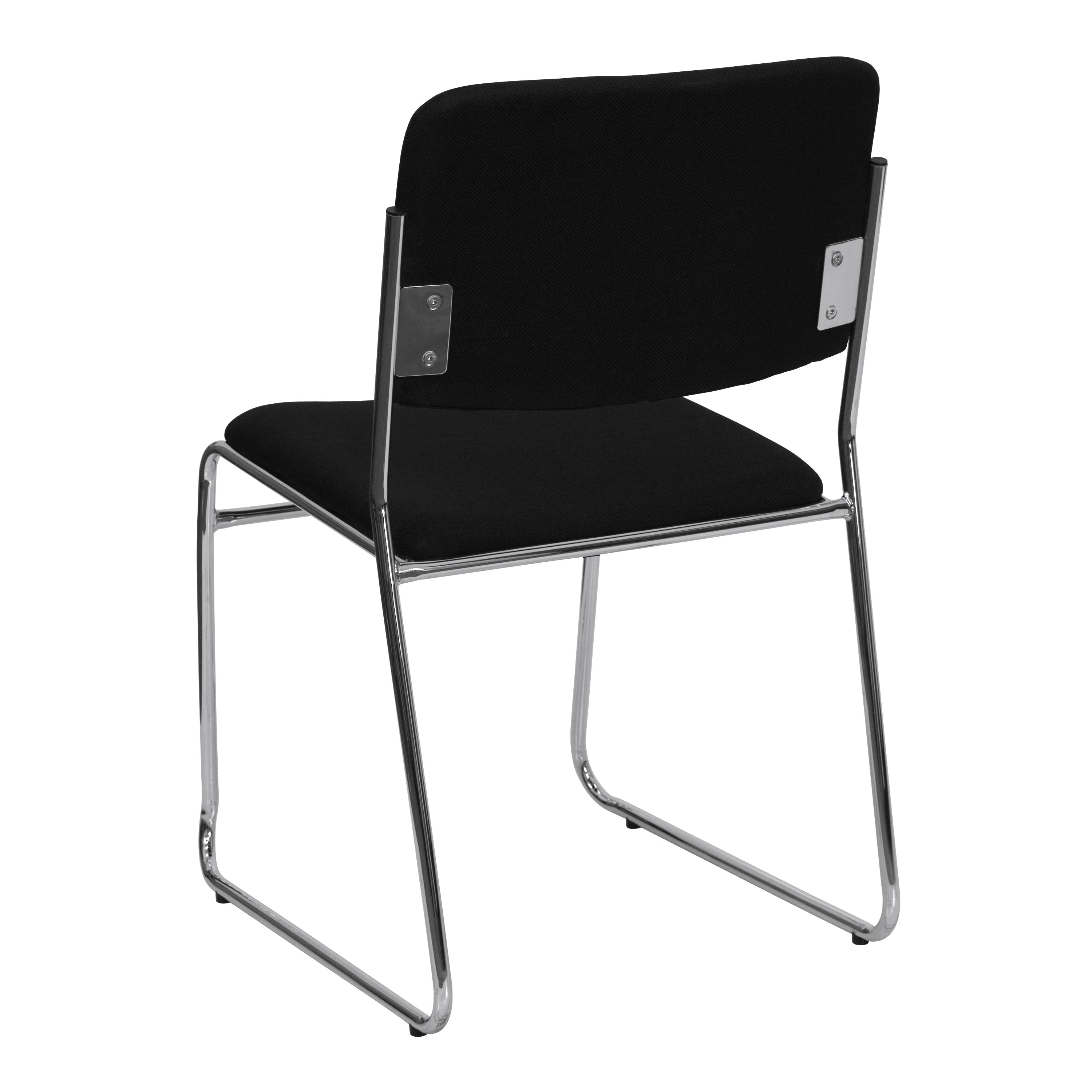 FLASH High Density Stacking Chair with Sled Base 500 lb Gray