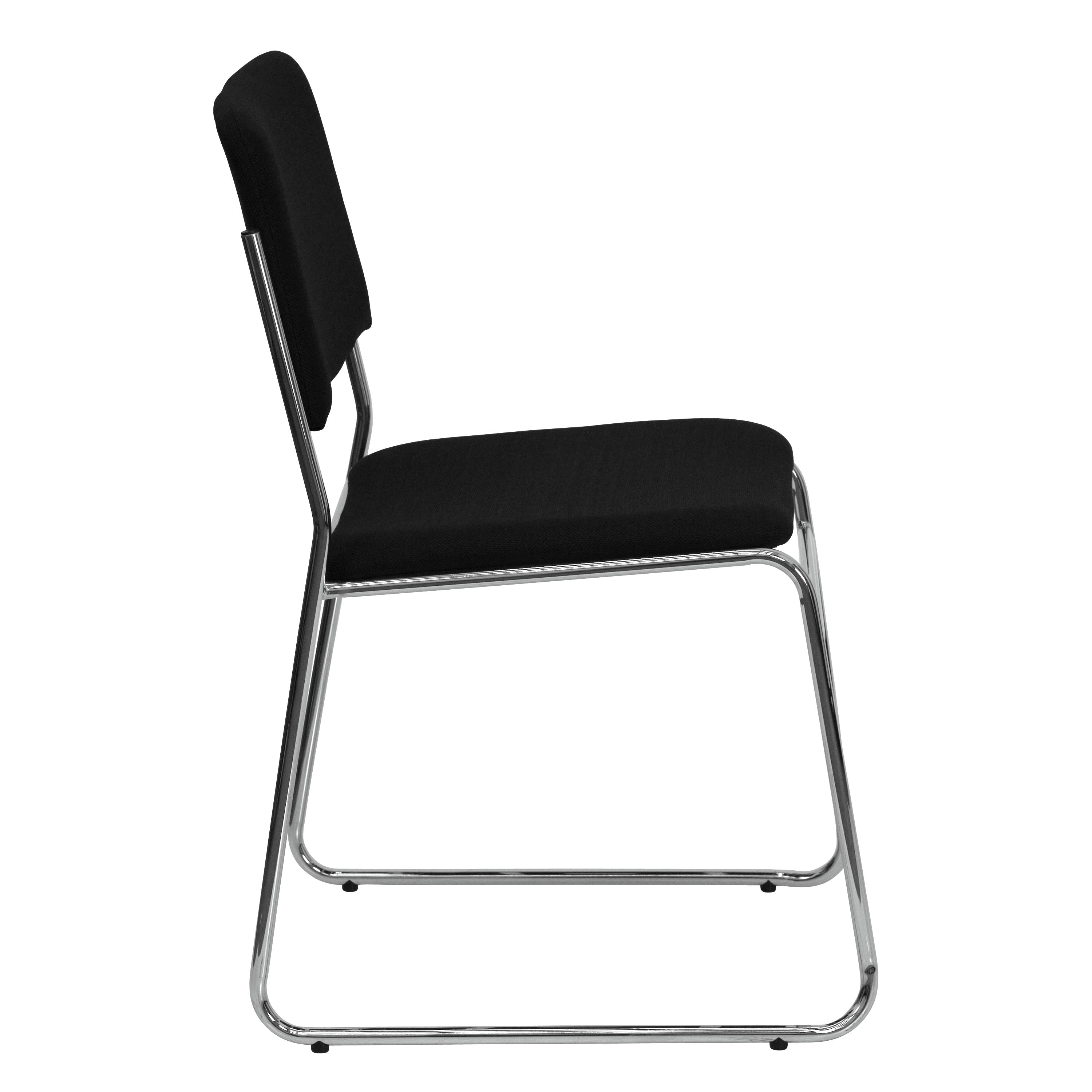 FLASH High Density Stacking Chair with Sled Base 500 lb Gray
