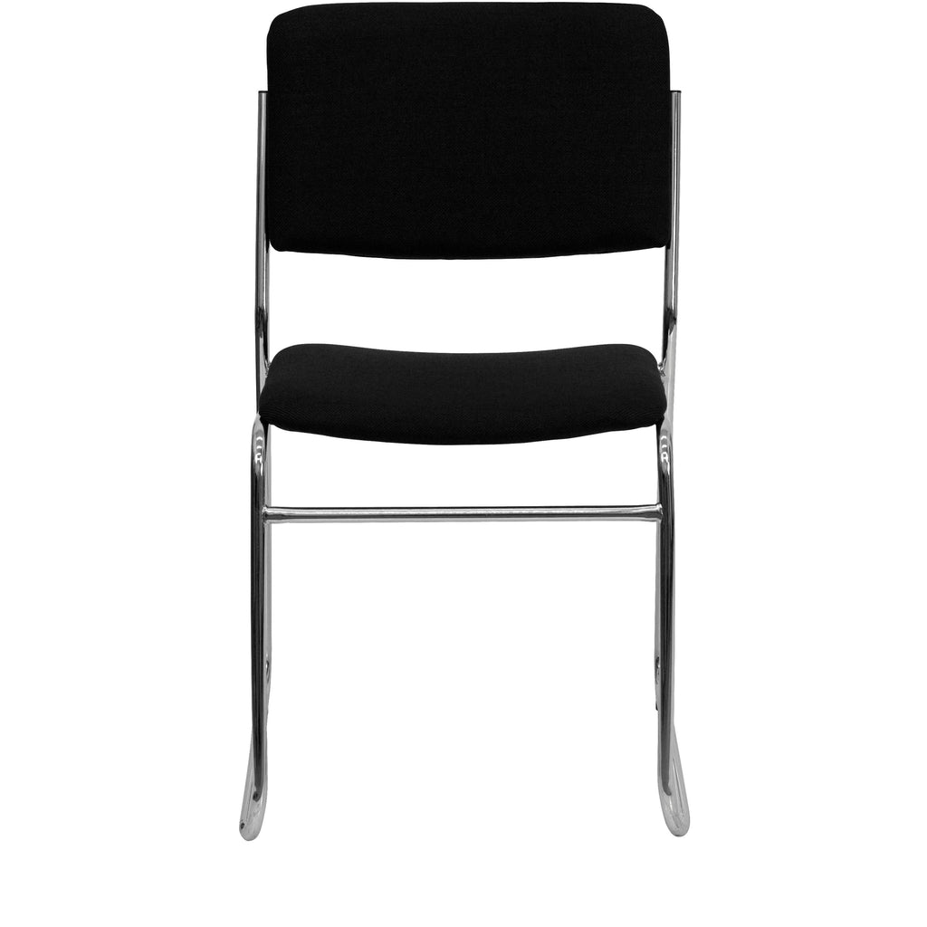 FLASH High Density Stacking Chair with Sled Base 500 lb Gray