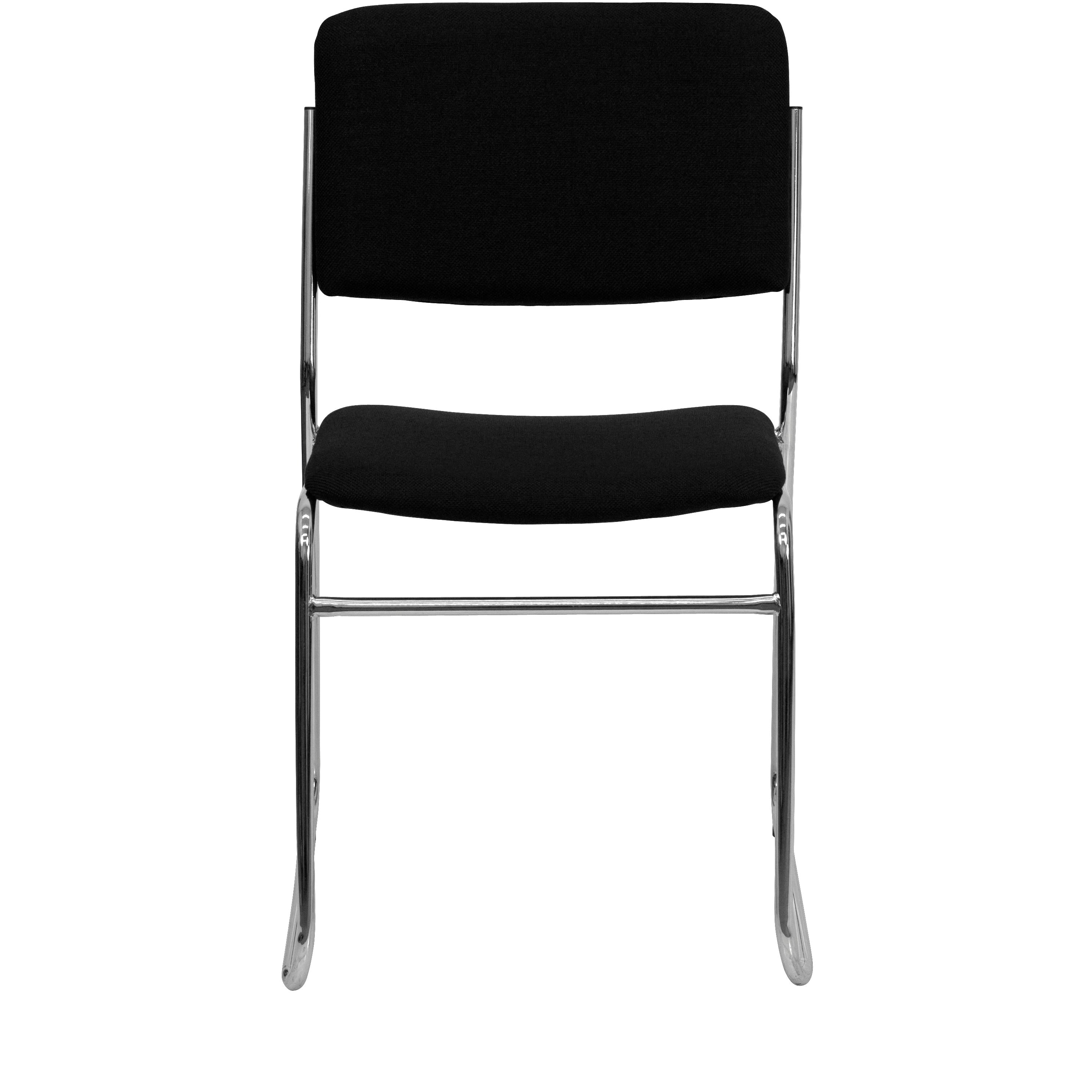 FLASH High Density Stacking Chair with Sled Base 500 lb Gray