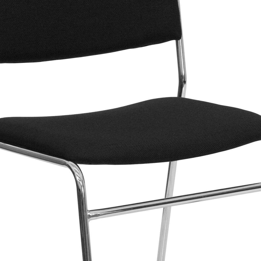 FLASH High Density Stacking Chair with Sled Base 500 lb Gray