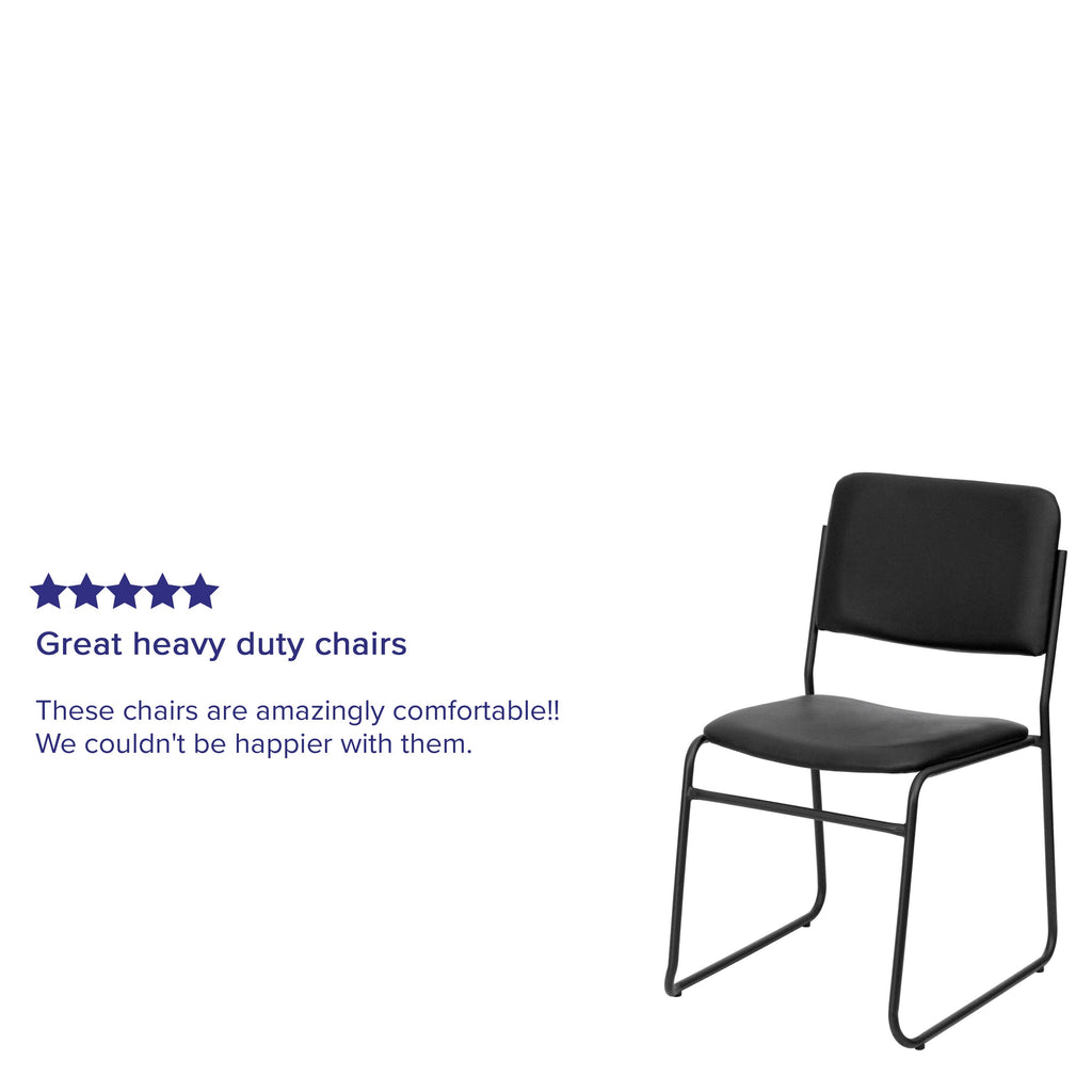 FLASH High Density Stacking Chair with Sled Base 500 lb Gray