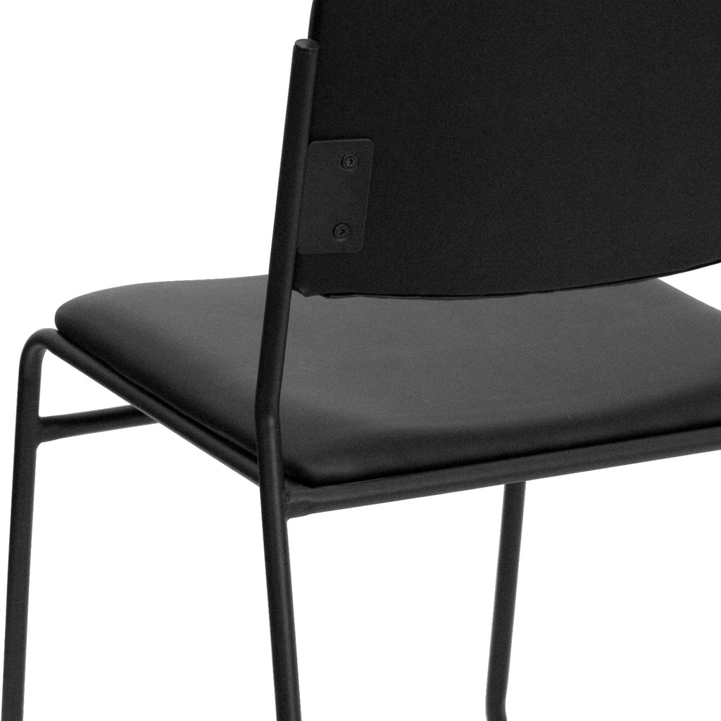 FLASH High Density Stacking Chair with Sled Base 500 lb Gray