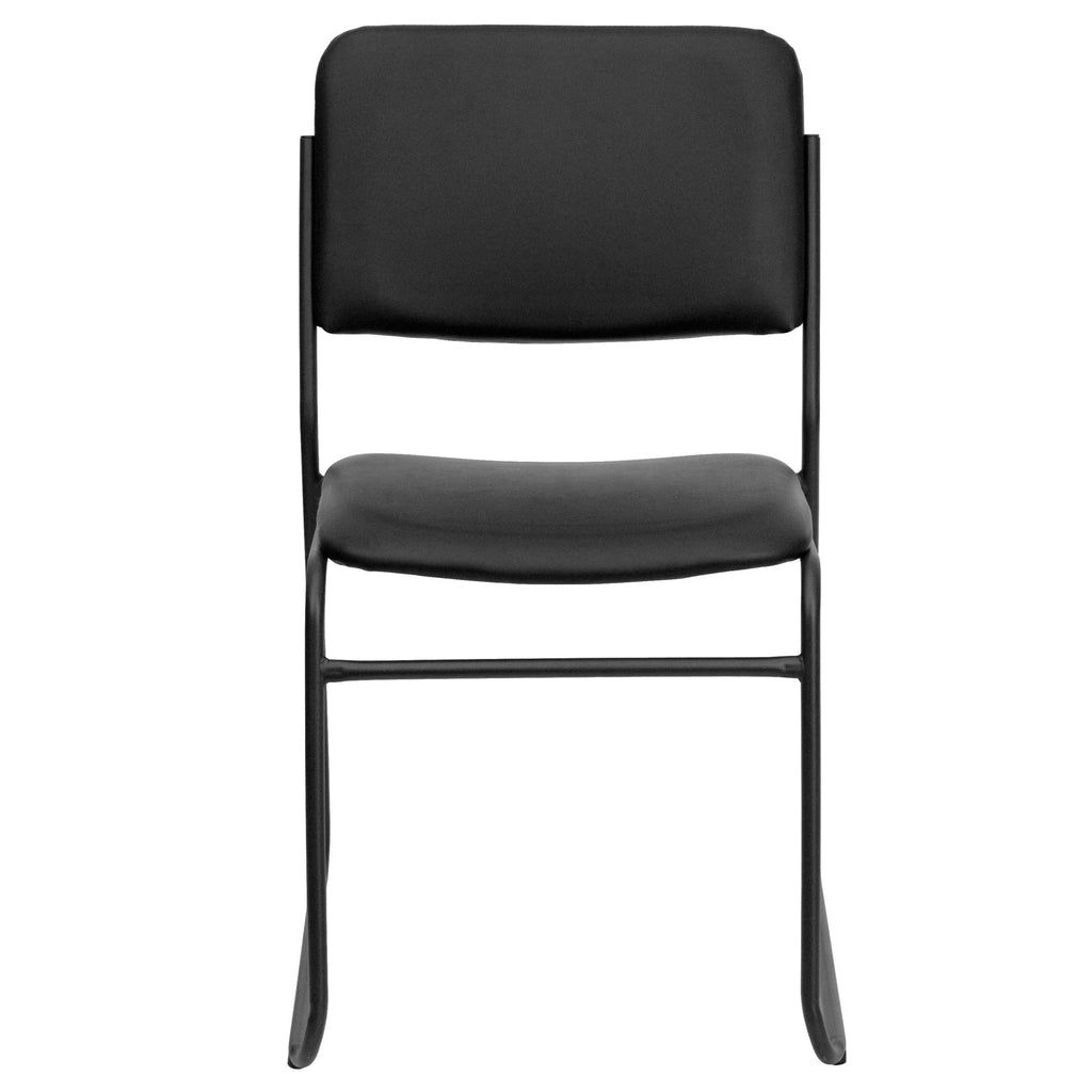 FLASH High Density Stacking Chair with Sled Base 500 lb Gray
