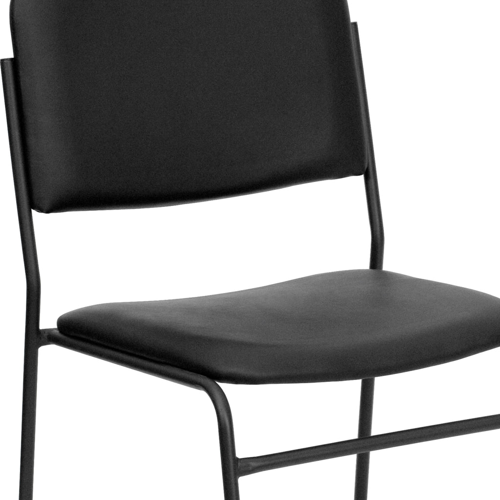 FLASH High Density Stacking Chair with Sled Base 500 lb Gray