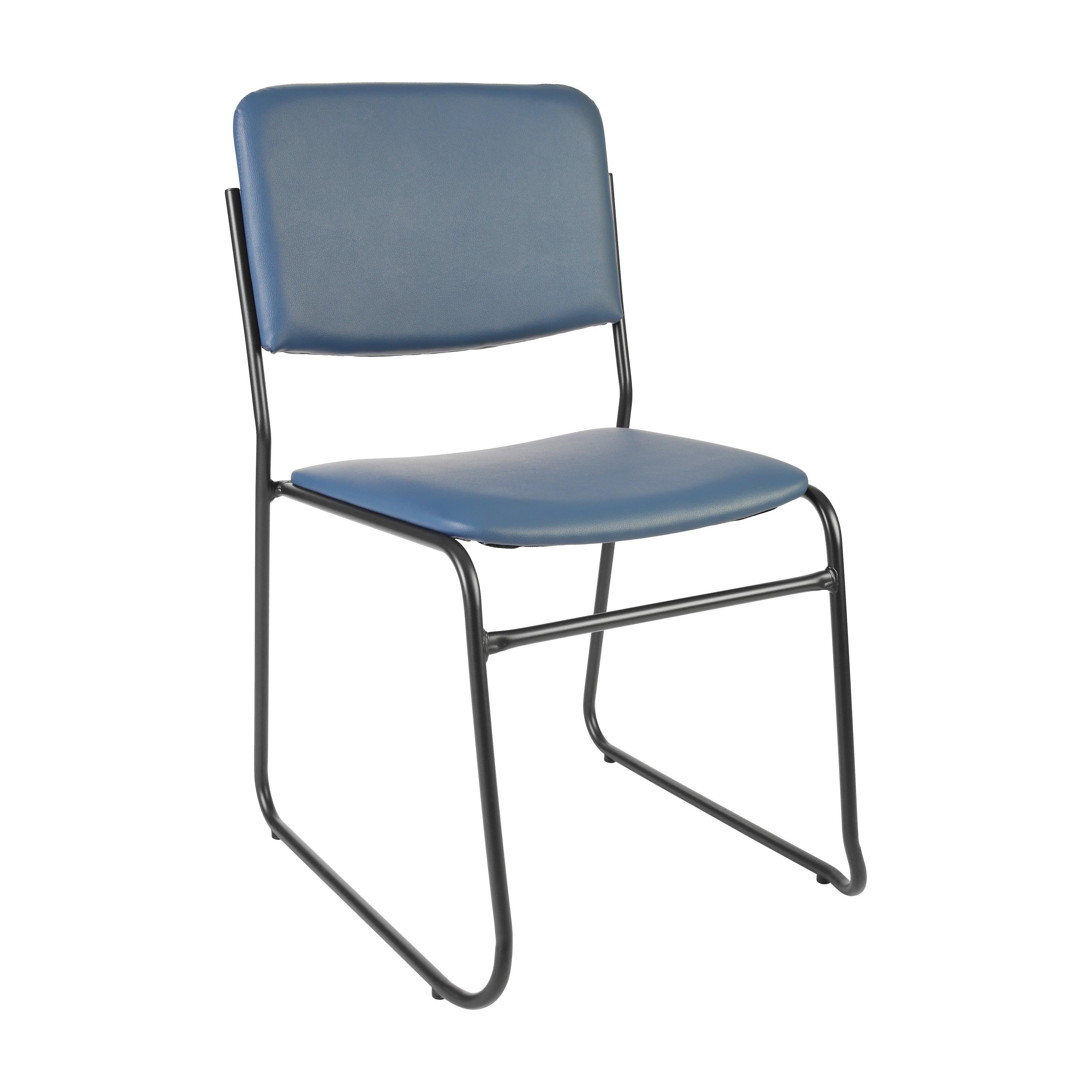 FLASH High Density Stacking Chair with Sled Base 500 lb Gray