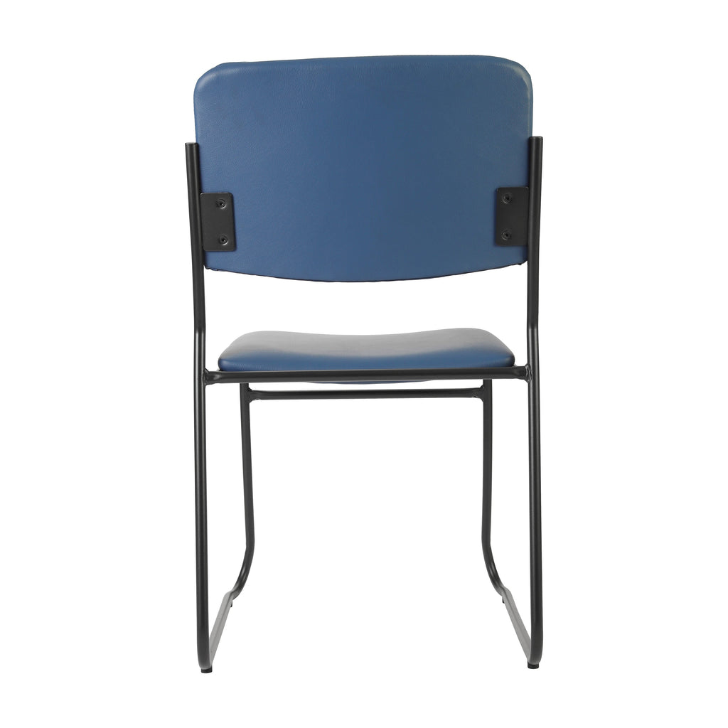 FLASH High Density Stacking Chair with Sled Base 500 lb Gray
