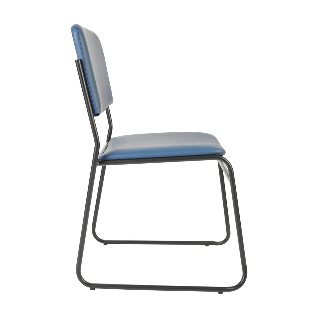 FLASH High Density Stacking Chair with Sled Base 500 lb Gray