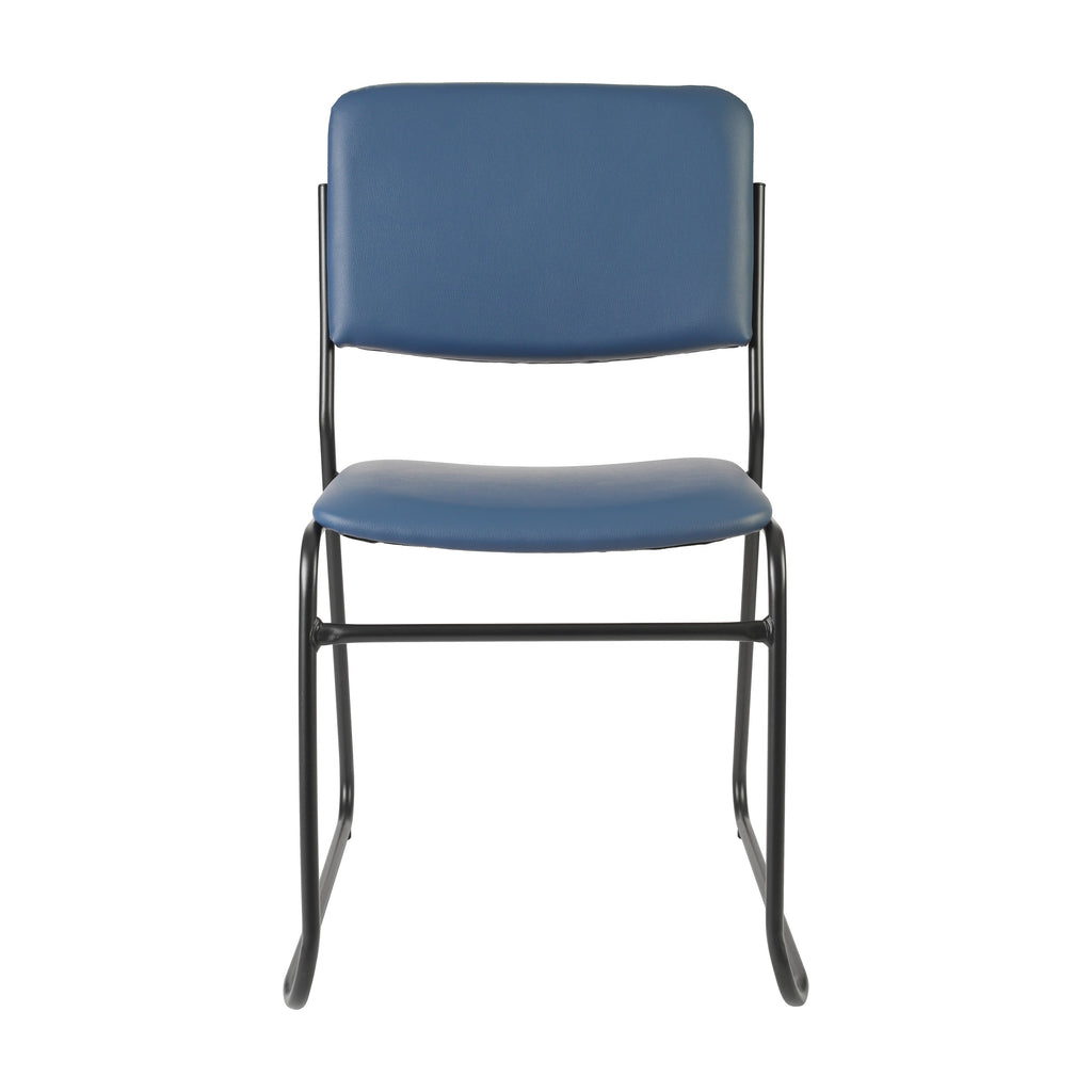 FLASH High Density Stacking Chair with Sled Base 500 lb Gray